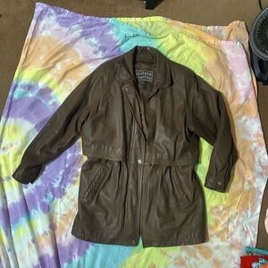 Vintage Brown Leather Jacket